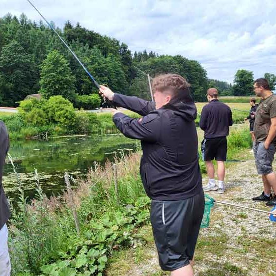 Praxisangeln Forellenteich